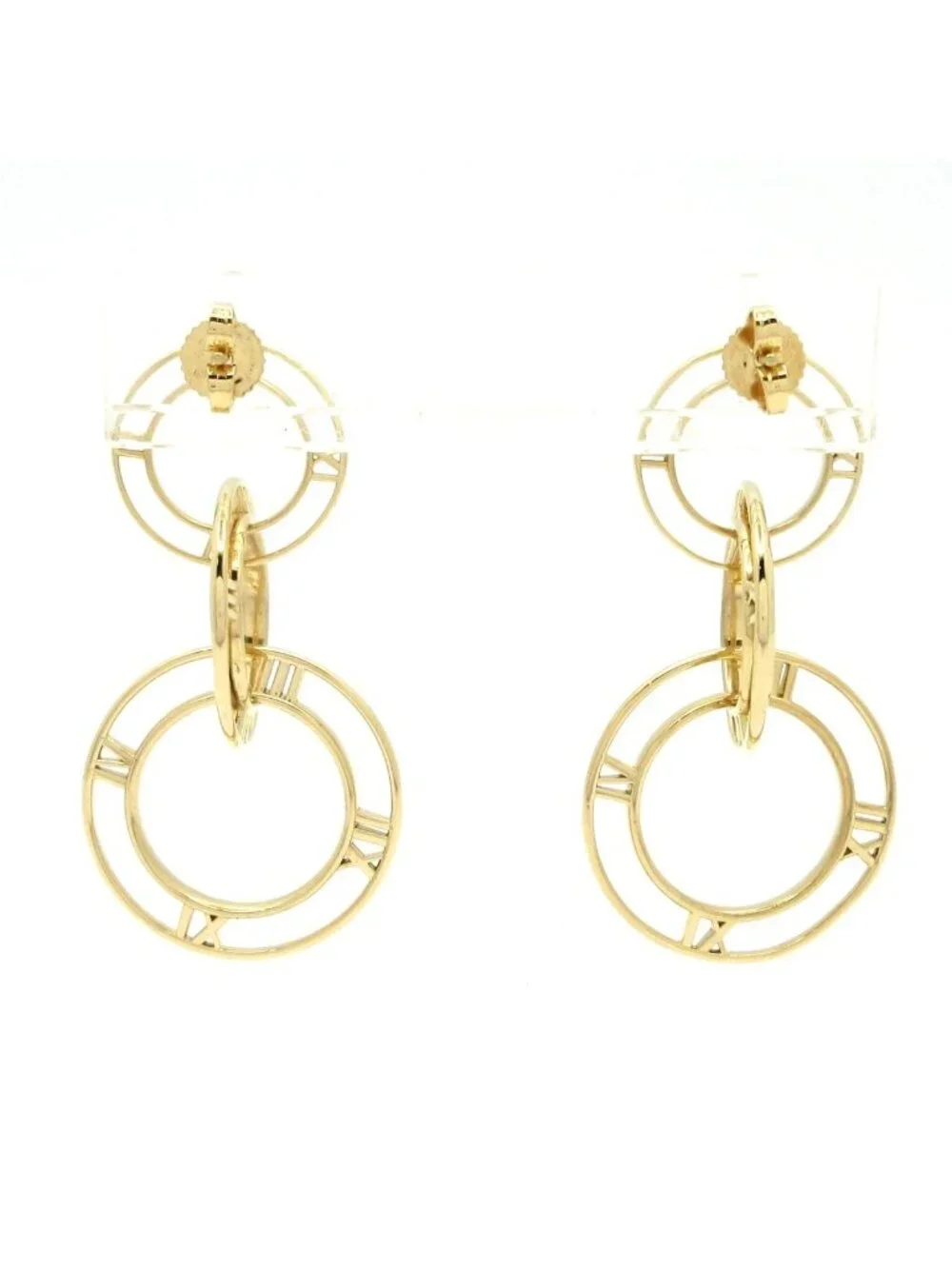 Tiffany & Co Earrings Atlas Triple Drop 18k Yellow Gold